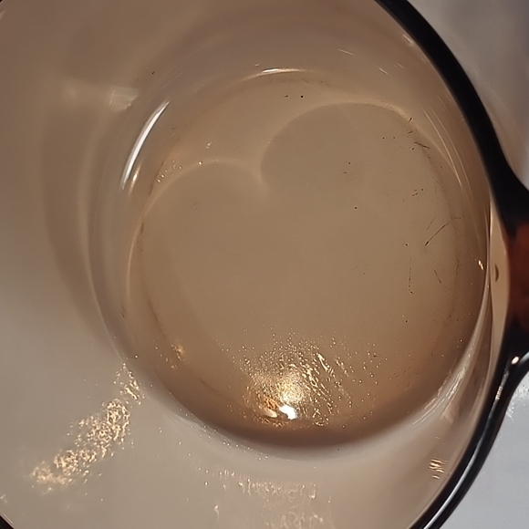 2) Corningware vision Amber glass saucer pot 1.5L  France - Picture 5 of 7